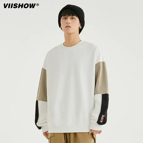 VIISHOW卫衣男生潮牌秋冬季美式复古休闲长袖T恤潮流宽松加厚上衣商品大图