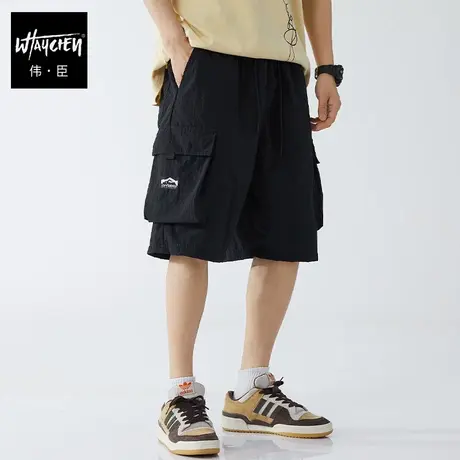 伟臣大码工装机能风短裤男胖子加肥加大宽松户外五分裤肥佬休闲裤商品大图