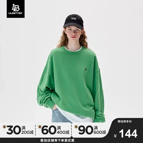 Lilbetter360g重磅圆领卫衣男宽松套头衫设计感衣服美式潮牌外套商品大图