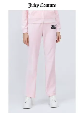 Juicy Couture橘滋天鹅绒长裤女夏季新款迪士尼联名天鹅绒阔腿裤商品大图