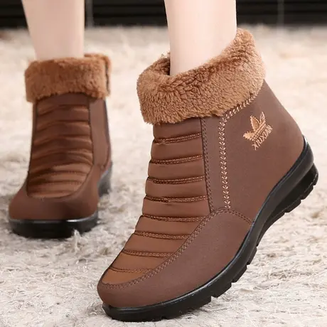 中年人鞋子女式棉鞋老北京布鞋雪地靴老年人妈妈女士保暖防水女鞋商品大图