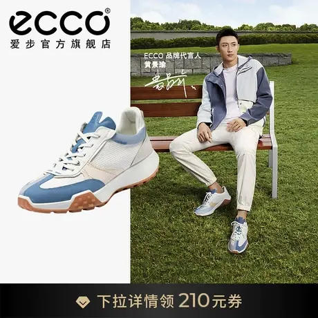 ECCO爱步休闲男鞋 防滑透气跑步鞋撞色运动男鞋 复古跑鞋525004图片