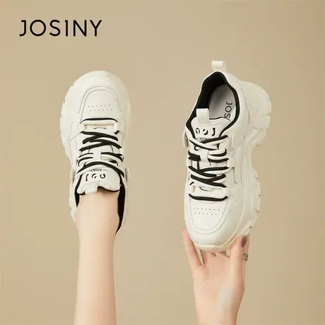 Josiny/卓诗尼厚底老爹鞋女2024春季女鞋子不累脚炸街休闲运动鞋商品大图