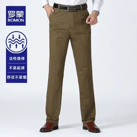 罗蒙男士休闲裤中年正装宽松直筒长裤子厚款爸爸商务新款大码西裤图片