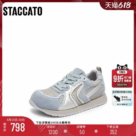 思加图2025新款百搭复古运动休闲鞋大头鞋厚底透气女鞋子T6525CM5商品大图