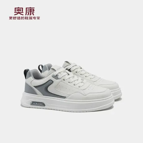 奥康 男鞋2026春季新款休闲鞋运动透气防滑时尚户外简约小白单鞋商品大图