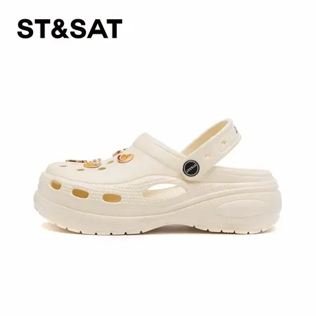 星期六厚底洞洞鞋女款2026新款夏季外穿海边沙滩防滑女士包头凉鞋商品大图