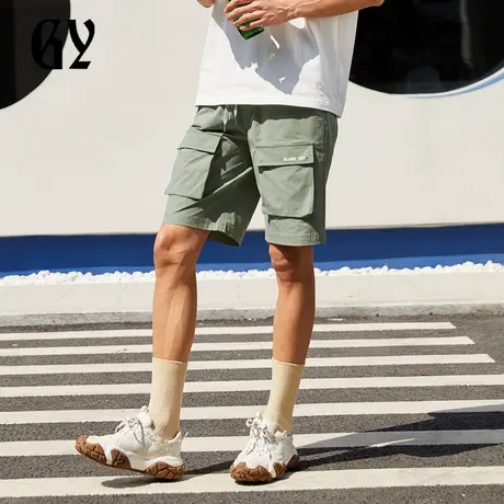 雅戈尔奥莱 GY男装夏立体工装口袋直筒短裤男士休闲短裤商品大图