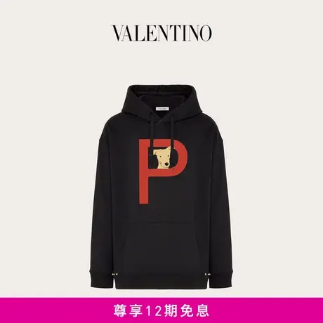 华伦天奴VALENTINO ROCKSTUD PET 铆钉萌宠定制款连帽卫衣商品大图