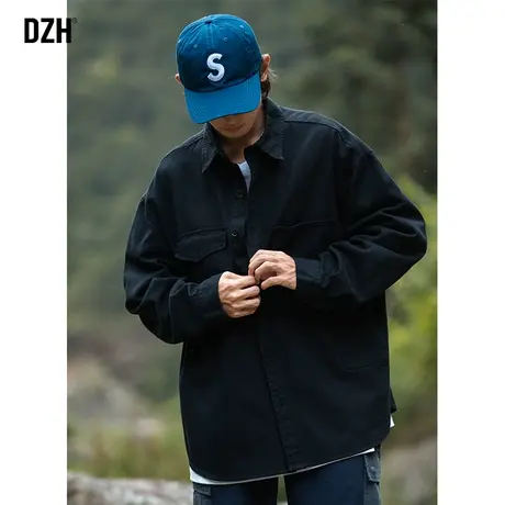 男士工装衬衫男长袖秋季高级感男装情侣衬衣男生外套内搭纯棉上衣商品大图