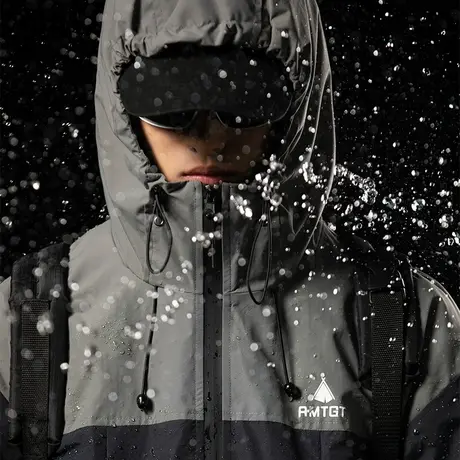 男士冲锋衣外套男款防风防水外套登山服装机能风上衣连帽工装夹克商品大图