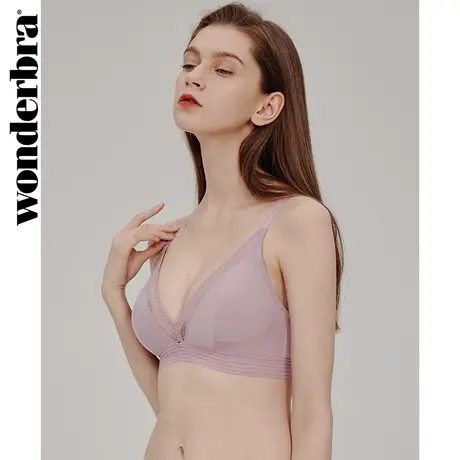 WONDERBRA内衣收副乳胸罩性感蕾丝无钢圈文胸薄款防下垂商品大图