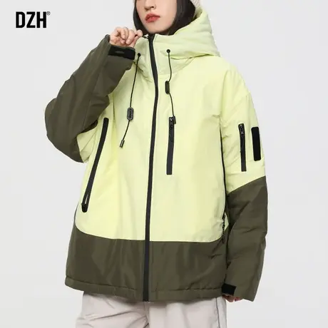 户外冲锋衣棉服男冬季新款拼接连帽夹棉外套冬款男士冬装加厚棉衣商品大图