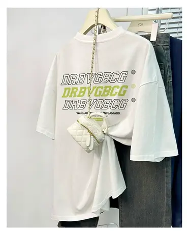 盐系卡通oversizet短袖t恤女ins夏装宽松韩版学生百搭半袖上衣潮图片