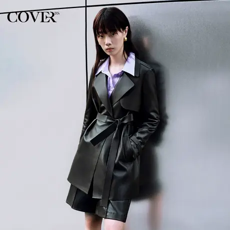 COVER2023秋季老钱风绵羊皮皮衣外套图片
