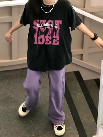 纯棉设计感蝴蝶短袖t恤女夏季小众宽松美式复古港味chic上衣半袖商品大图