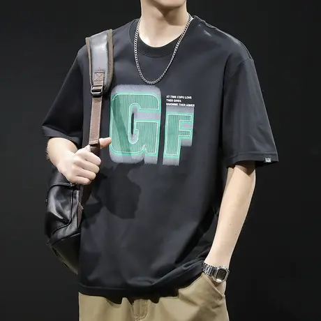 2024新款男装美式印花男款体恤图片