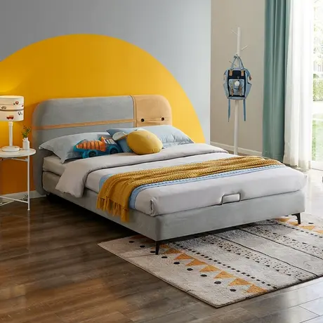 全友家居布艺床软包双人床1.5米卧室布床软床主卧双人床105192商品大图