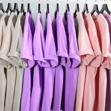 短袖t恤女加肥加大200斤胖mm遮肉夏装240特大码女装纯色宽松上衣图片