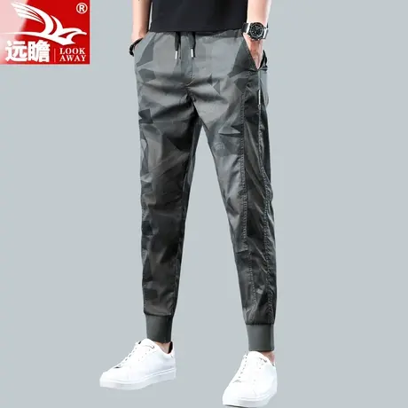 夏天迷彩休闲裤男夏季薄款束脚男裤直筒修身男士百搭潮流裤子男款商品大图
