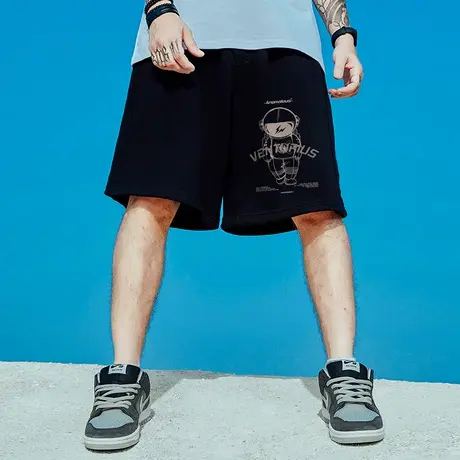 五分裤潮牌嘻哈加肥加大码男宽松篮球胖子运动纯棉短裤男潮流中裤商品大图