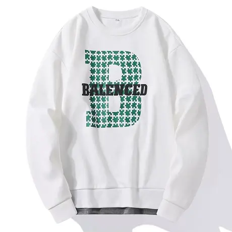 圆领卫衣男款春秋2022新款百搭长袖外套潮牌字母印花长袖T恤上衣图片