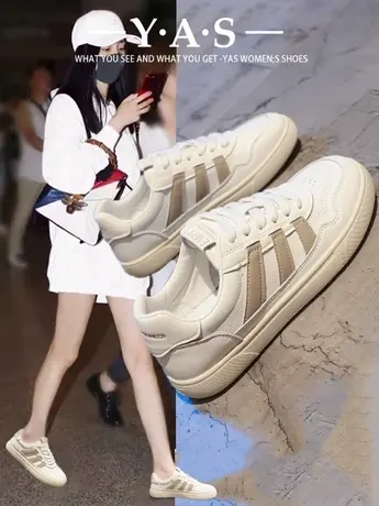 爆款小白鞋夏女款2024新款秋季平底板鞋休闲百搭薄款洋气学生女鞋商品大图