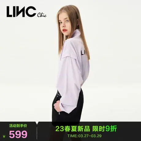 LINC金羽杰2023年秋季新款轻薄防晒短夹克外套女S232JK245Y图片