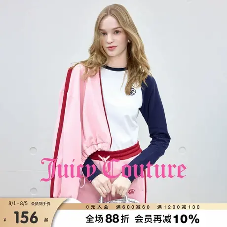 Juicy Couture橘滋T恤女2025年秋季新款百搭圆领插肩长袖打底上衣图片