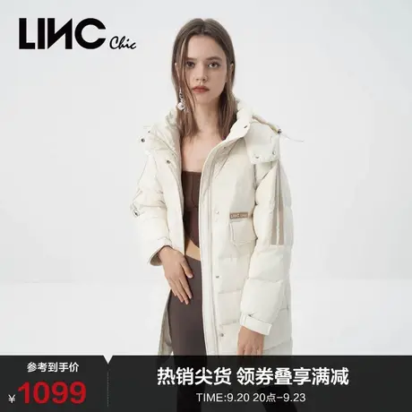 LINCCHIC金羽杰羽绒服女复古学院中长款羽绒服女冬季Y23606180Y商品大图