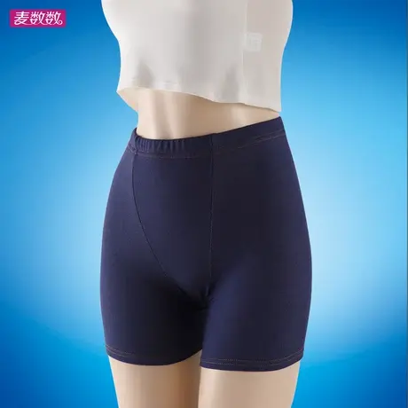 夏薄款仿牛仔裤女短裤l加棉裆三分牛仔黑色加档四分裤安全防走光商品大图