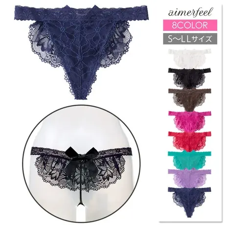 低腰内裤女透气款T裤性感爱美菲露丁字裤女士可爱蕾丝日系955523商品大图