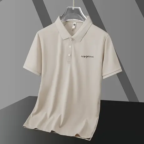 2024新款polo衫男士短袖保罗翻领t恤夏季半袖冰丝凉感有领上衣服商品大图