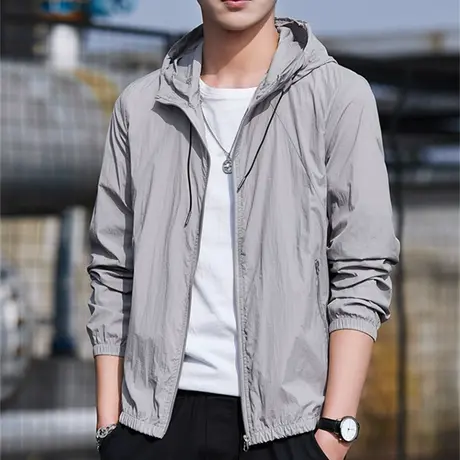 防晒衣服男冰丝薄款户外钓鱼外套夏季超薄透气防紫外线皮肤风衣男商品大图