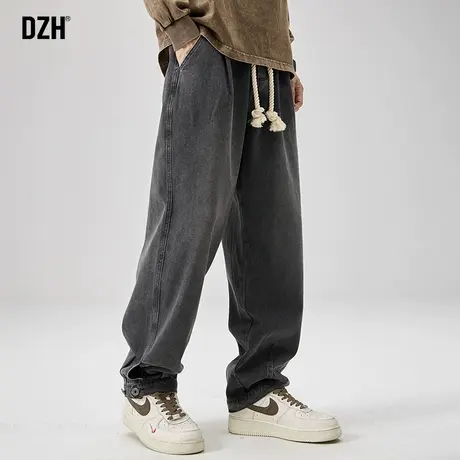 男生潮牌美式牛仔裤男秋季宽松休闲裤子2024新款直筒裤百搭老爹裤商品大图