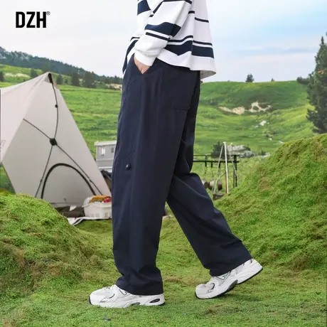 男士松紧腰休闲裤男直筒宽松春秋款户外运动长裤2023年新款工装裤商品大图