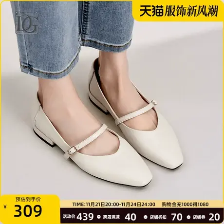 头层牛皮复古法式玛丽珍鞋女真皮新款春季配裙子方头浅口单鞋商品大图