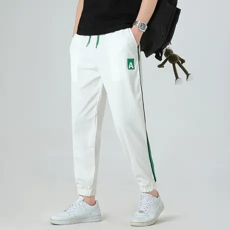 男士休闲裤夏季卫裤韩版ins潮流束脚运动裤男生宽松九分裤子薄款商品大图