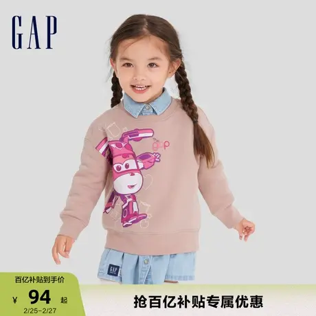 【超级飞侠联名】Gap女幼童春秋可爱洋气廓形卫衣儿童装769896商品大图