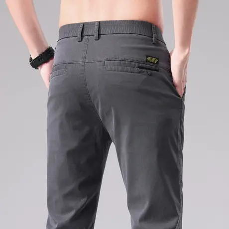 中年夏装西装易打理冰丝免烫西裤男裤子夏季薄款爸爸装休闲裤男士图片