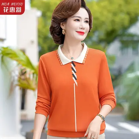 妈妈秋装小衫上衣秋季新款洋气时尚40岁50中年人长袖中老年女春秋图片