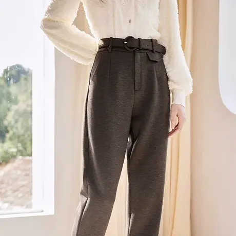 香影休闲裤女高腰2023年秋冬季新款设计感小众高级潮宽松显瘦长裤图片