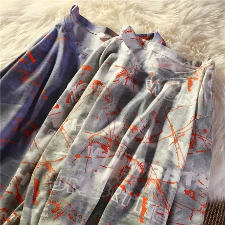 2023年新款早秋上衣设计感小众外穿情侣春秋衣宽松长袖t恤女装潮商品大图