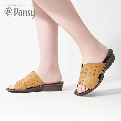 Pansy日本拖鞋女一字拖室内居家拖鞋可外穿舒适防滑简约日式拖鞋图片