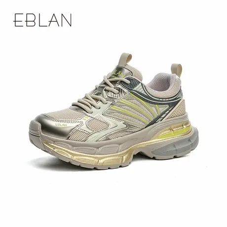 EBLAN/伊伴厚底老爹鞋2025春季新款时尚百搭运动鞋舒适增高休闲鞋商品大图