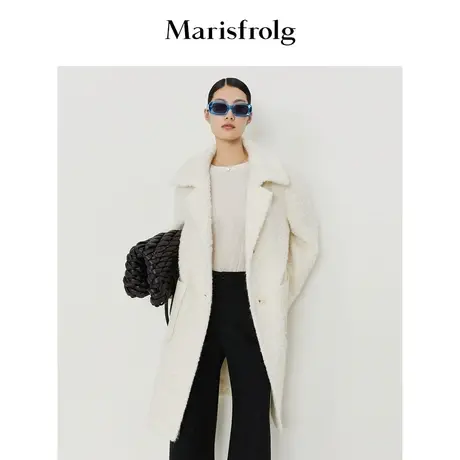 【意大利进口面料】玛丝菲尔毛呢外套冬新翻领收腰质感大衣商品大图