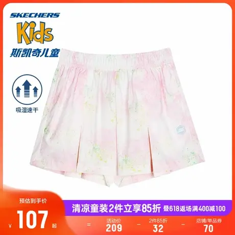 Skechers斯凯奇童装女童梭织短裤儿童夏季户外休闲裤透气运动裤商品大图