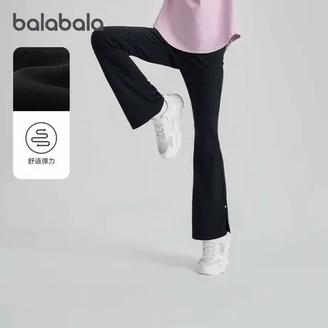 巴拉巴拉balaone儿童牛仔裤女童喇叭裤2025秋新款弹力亲肤长裤子商品大图