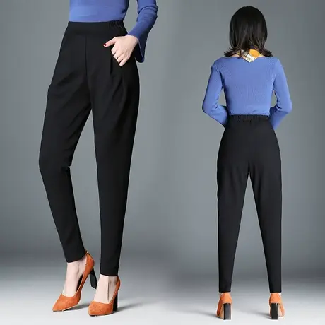 哈伦裤女春秋2025新款宽松大码长裤小脚萝卜裤韩版显瘦高腰女裤子图片