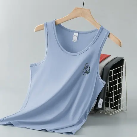 莫代尔背心男夏季冰丝凉感运动坎肩篮球健身跨栏国潮吊带无袖t恤商品大图